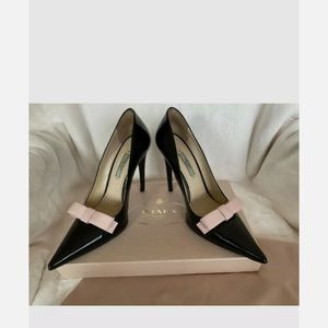Prada pumps pink bow 38.5